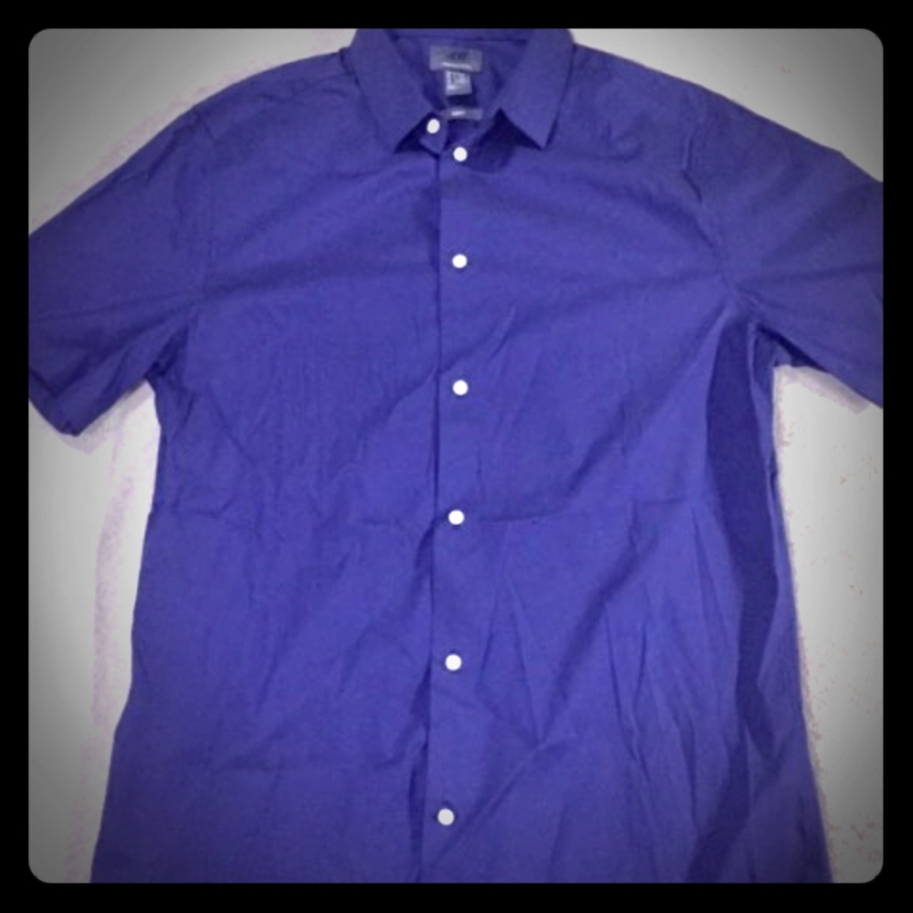 H&M Mens Navy Dress Shirt Medium